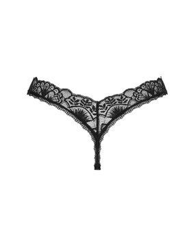 Мереживні стрінги Obsessive Donna Dream thong XL/2XL Black, низька посадка SO8641 фото