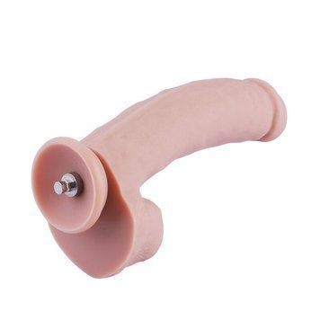 Силіконовий фалоімітатор для секс-машин Hismith 8.3&Prime; Silicone Dildo, вигнутий, система KlicLok SO6205 фото