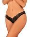 Мереживні стрінги Obsessive Donna Dream crotchless thong XS/S Black, відкритий доступ SO8642 фото 1