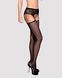 Сітчасті панчохи-стокінги з мереживним поясом Obsessive Garter stockings S307 XL/XXL, чорні SO7271 фото 5