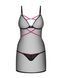 Пеньюар Obsessive Novenes chemise & thong, M/L, обтислий, прозорий, зі стрепами, стрінги в комплекті SX0620 фото 5
