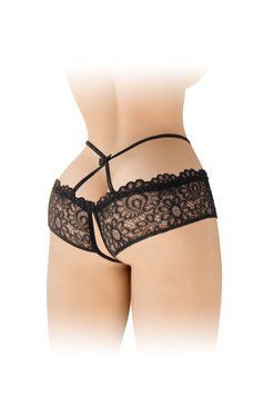 Трусики з відкритим доступом Fashion Secret Celia Black, лямки на талії SX2612 фото