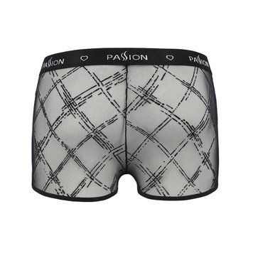 Чоловічі прозорі боксери Passion 032 SHORT JAMES L/XL Black, сітка SO7567 фото