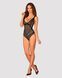 Мереживне боді з декольте Obsessive Estiqua teddy M/L, чорне, широкі лямки SO7260 фото 3