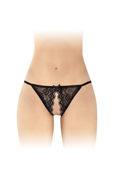 Мереживні трусики з доступом Fashion Secret Zoe Black, з бантиком SX2615 фото