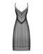 Напівпрозора довга сорочка Obsessive Estiqua chemise XS/S, чорний, асиметричний крій SO7262 фото 6