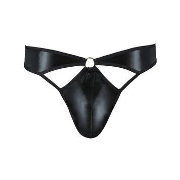 Чоловічі стринги Passion 033 THONG PAUL L/XL Black, під латекс SO7570 фото