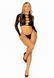Комплект безшовної білизни Leg Avenue Long sleeve crop top & string Black, One Size, топ, стрінги SO9098 фото 6