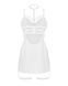 Бебі-дол Obsessive Arrowel White chemise 2XL/3XL, з декоративним чокером та гартерами SX2590 фото 7