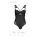 Боді з еко-шкіри та мережива Passion LOONA BODY L/XL, black SO5355 фото 5