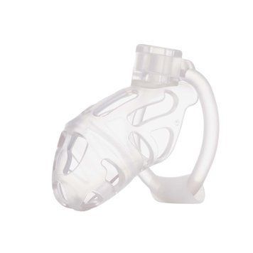 Клітка для пеніса LOCKINK SEVANDA Plastic Penis Chastity Cage, прозора, 3 кільця різних розмірів SX0871 фото