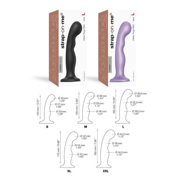 Насадка для страпона Strap-On-Me Dildo Plug P&G Black S SO9000 фото