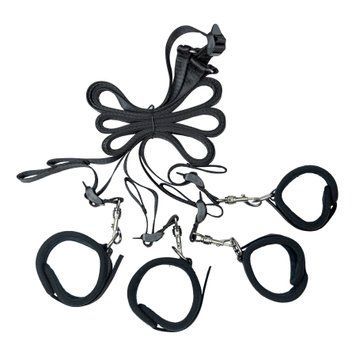 Розтяжка на ліжко Punishment &ndash; 5-Piece Bed Restraint Kit &ndash; Black, 5 предметів SX2229 фото