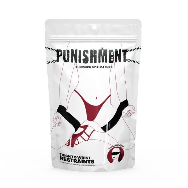 Фіксатори для руки та стегна Punishment &ndash; Thigh to Wrist Restraints &ndash; Black SX2230 фото