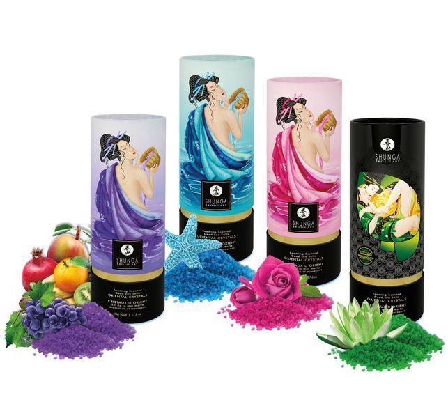 Пінлива сіль для ванни Shunga Dead Sea salt Oriental Crystals &mdash; Rose Petal (500 г), Мертвого моря SO6893 фото