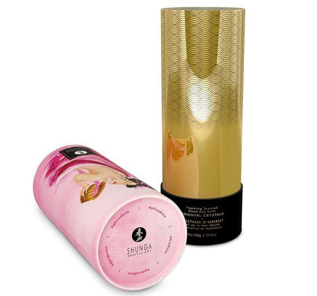 Пінлива сіль для ванни Shunga Dead Sea salt Oriental Crystals &mdash; Rose Petal (500 г), Мертвого моря SO6893 фото