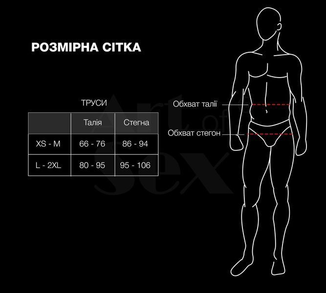 Чоловічі труси з сітки Art of Sex &mdash; Demir, колір чорний, розмір XS-M SX3878 фото